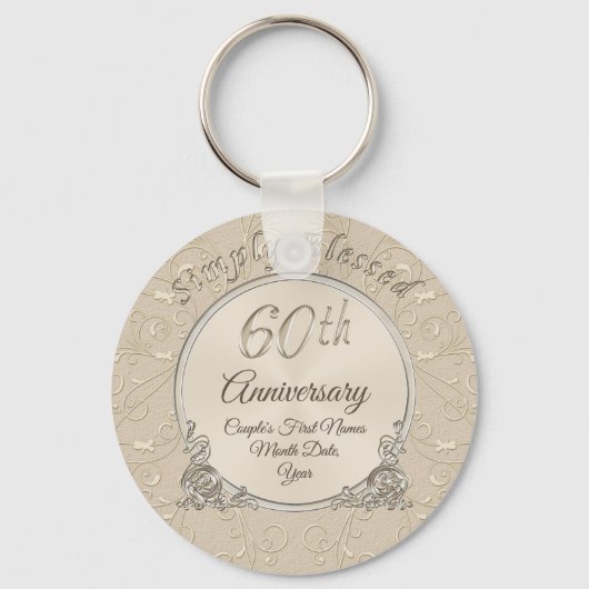 Porte-clés Tout simplement bienheureux 60ème anniversaire de  (Recto)