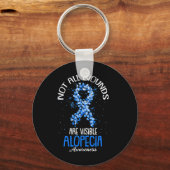 Porte-clés Toutes les blessures ne sont pas visibles Alopécie (Recto)