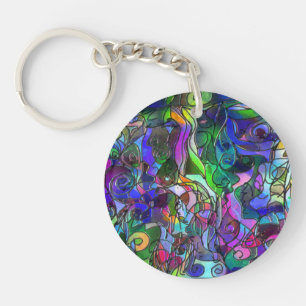 Porte-clés Toutes les couleurs avec des tourbillons et des li