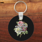 Porte-clés Toutes les déficiences ne sont pas visibles Fibrom (Recto)