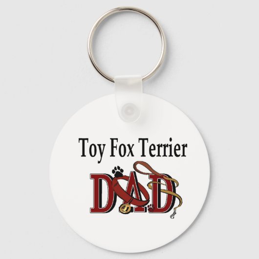 Porte-clés Toy Fox Terrier Papa Cadeaux (Recto)