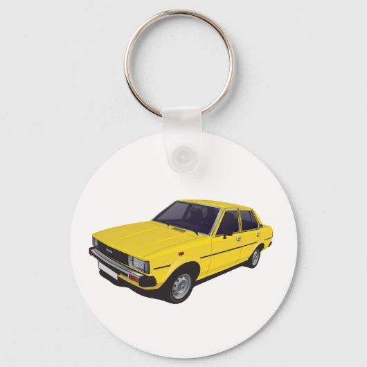 Porte-clés Toyota Corolla DX KE70 jaune 4 portes (Recto)