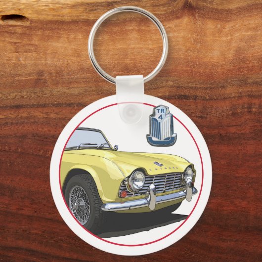 Porte-clés TR4 jaune (Recto)