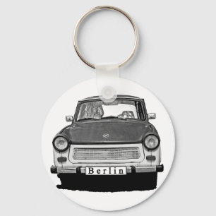 Porte-clés Trabant Car Avant, Noir et Blanc, Berlin