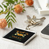 Porte-clés Tracer ou traiter les os croisés citrouille Hallow (Côté)