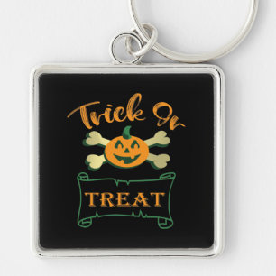 Porte-clés Tracer ou traiter les os croisés citrouille Hallow