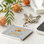 Porte-clés Tracer ou traiter les os croisés Halloween visage (Côté)