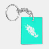 Porte-clés Track Logo Porte - clé avec nom Turquoise (Devant gauche)