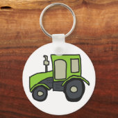 Porte-clés Tracteur agricole vert (Recto)