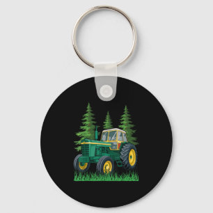 Porte-clés Tracteur d'agriculture verte 