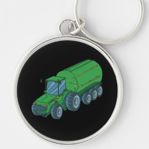 Porte-clés Tracteur de ferme vert