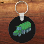 Porte-clés Tracteur de ferme vert (Recto)