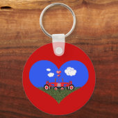 Porte-clés Tracteurs de baiser sous les coeurs (Recto)