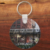 Porte-clés Train à boucle élevé de Chicago (Recto)