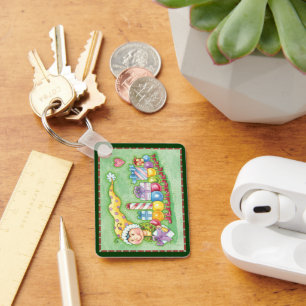 Porte-clés Train à chenille de Noël avec présentoirs