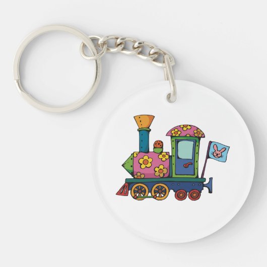 Porte-clés Train à fleurs de jouets (Devant)