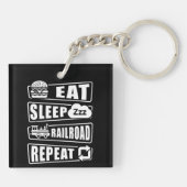 Porte-clés Train à vapeur à répétition du train de nuit à man (Dos)