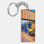 Porte-clés Train bleu et jaune (Devant gauche)