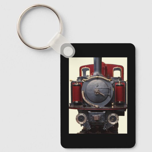 Porte-clés Train Bleu Et Rouge (Recto)