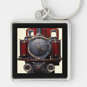 Porte-clés Train Bleu Et Rouge 