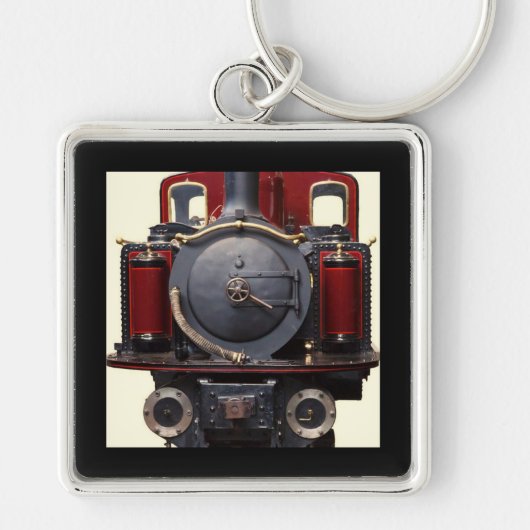 Porte-clés Train Bleu Et Rouge  (Devant)