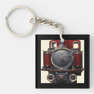 Porte-clés Train Bleu Et Rouge 