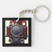 Porte-clés Train Bleu Et Rouge  (Dos)
