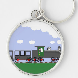 Porte-clés Train de dessin animé coloré