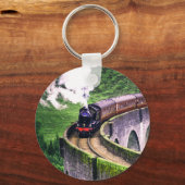 Porte-clés Train de locomotives sur le pont (Recto)