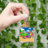 Porte-clés train et voiture (main)