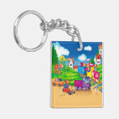 Porte-clés train et voiture (Devant gauche)