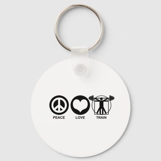 Porte-clés Train Peace Love (Recto)