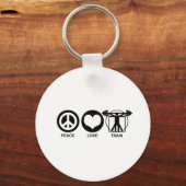 Porte-clés Train Peace Love (Recto)