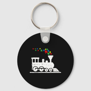 Porte-clés Train Puzzle Piece Sensibilisation sur l'autisme C