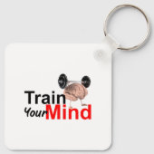 Porte-clés Train Your Mind Motivational Brain Workout Design (Dos)