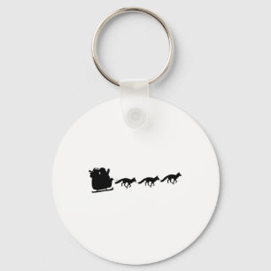 Porte-clés Traîneau du Père Noël tiré par des renards - Noël
