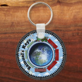 Porte-clés Trains personnalisés sur Terre (Recto)