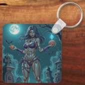 Porte-clés Traite d'Halloween ou ami Zombie w Cerveau (Verso)