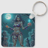 Porte-clés Traite d'Halloween ou ami Zombie w Cerveau (Dos)