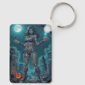 Porte-clés Traite d'Halloween ou ami Zombie w Cerveau (Verso)