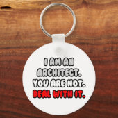 Porte-clés Traiter Avec Elle ... Funny Architect (Recto)