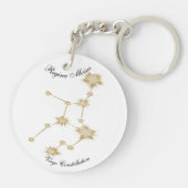 Porte-clés Traits du Zodiaque Vierge Texte de Constellation S (Dos)