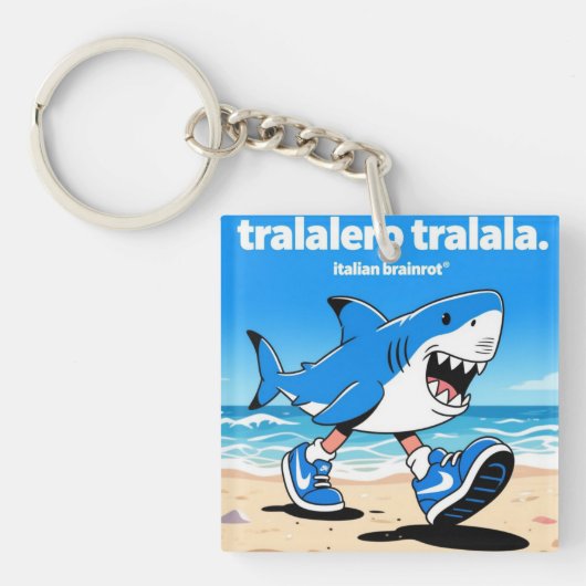 Porte-clés tralalero tralala "italian brainrot" (Devant)
