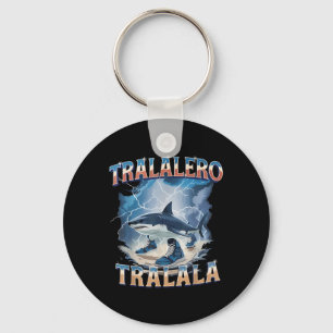 Porte-clés Tralalero Tralala Requin Drôle Brainrot Italien Mè