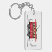Porte-clés Tramway rouge du Nouvel An (Devant gauche)