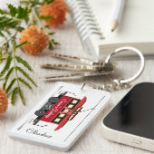 Porte-clés Tramway rouge du Nouvel An (Devant droit)