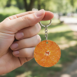 Porte-clés Tranche de Citron Vibrante - Fruit Citrique Juteux