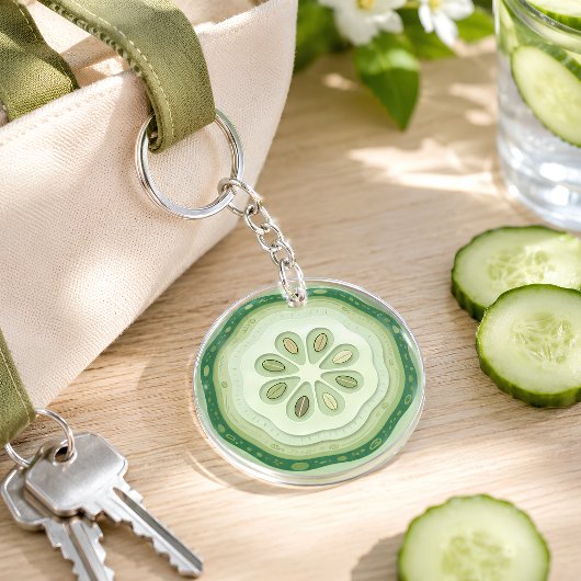 Porte-clés Tranche de concombre