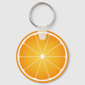 Porte-clés Tranche de fruit orange juteuse cool (Recto)