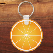 Porte-clés Tranche de fruit orange juteuse cool (Recto)